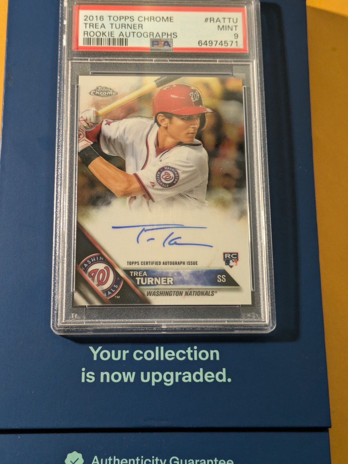 Trea Turner 2016 Topps Chrome #RA-TTU Rookie Auto Price Guide