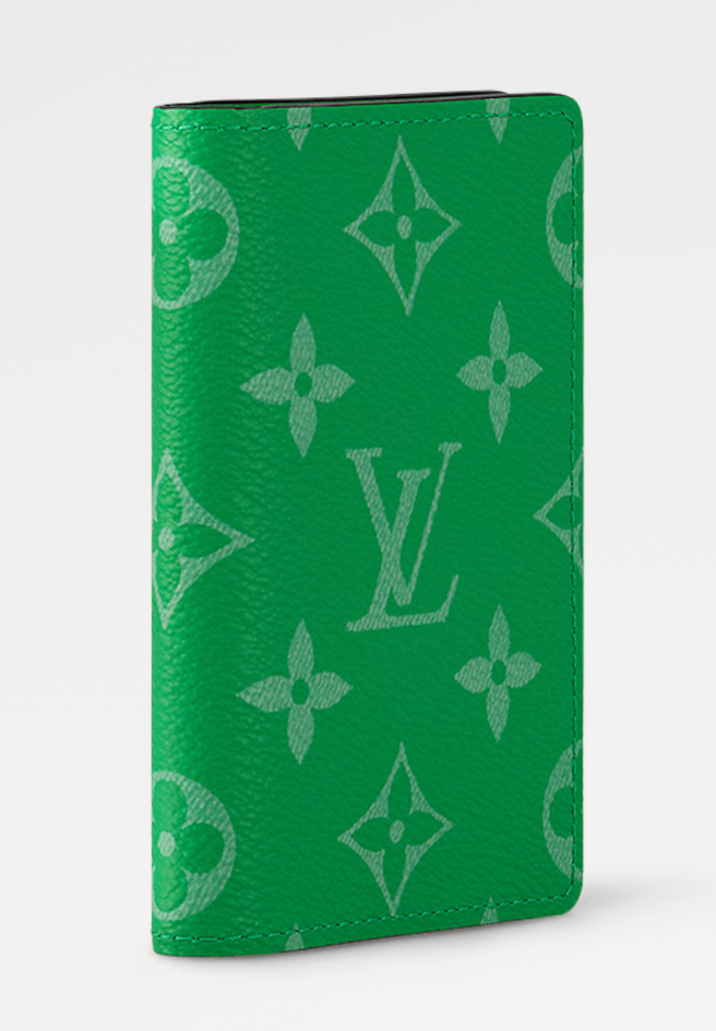 Louis Vuitton Taiga Taigarama Cactus Green Monogram Logo Pocket