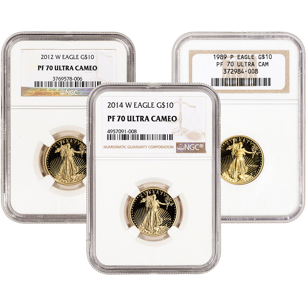 American Gold Eagle Coin Proof 1/4 oz $10 - NGC PF70 Random Date