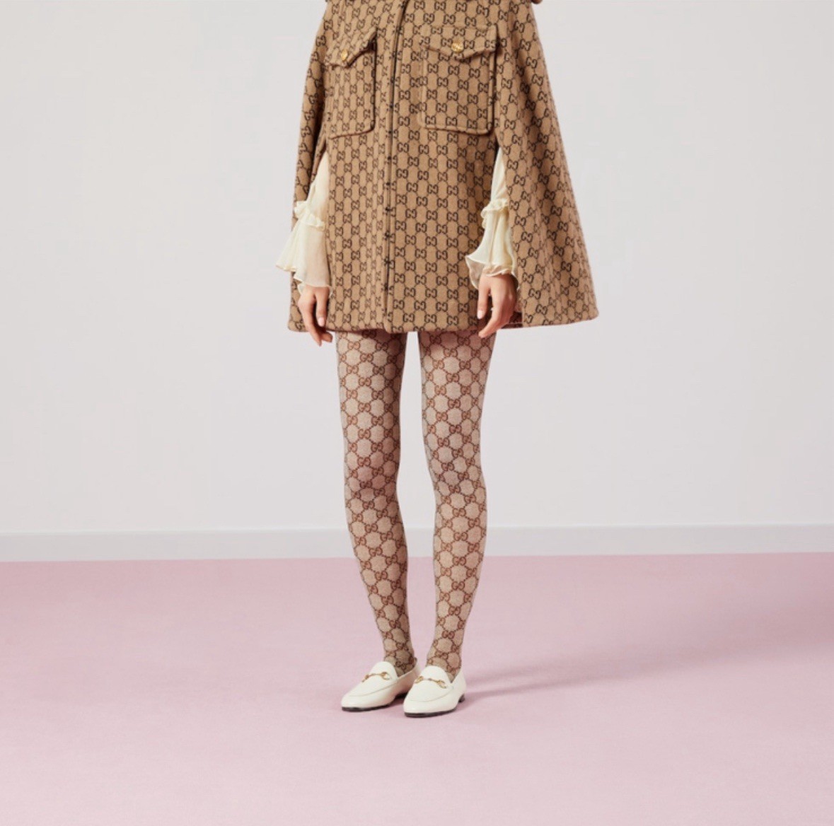 Authentic Gucci GG Supreme GG Ebony Tights 523697 size Small | eBay