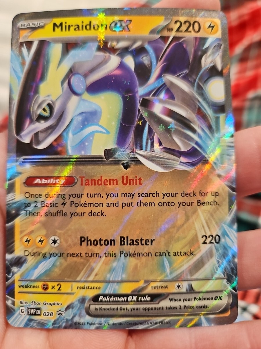 Miraidon EX 028 Holo PACK FRESH Promo Pokemon Card FREE SHIPPING