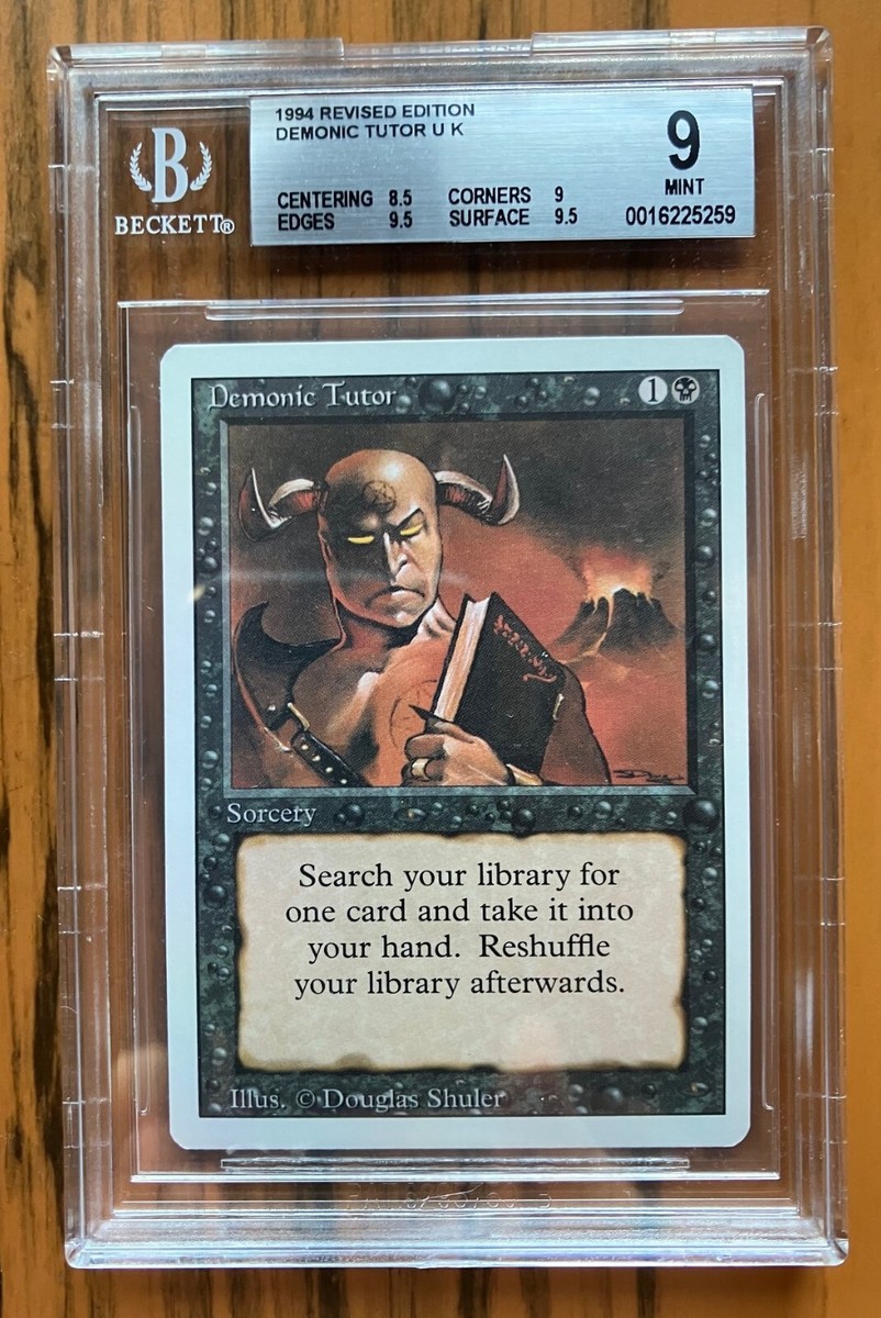 Demonic Tutor Revised MtG BGS 9 1994 (SUBS 8.5, 9.5, 9, 9.5) | eBay