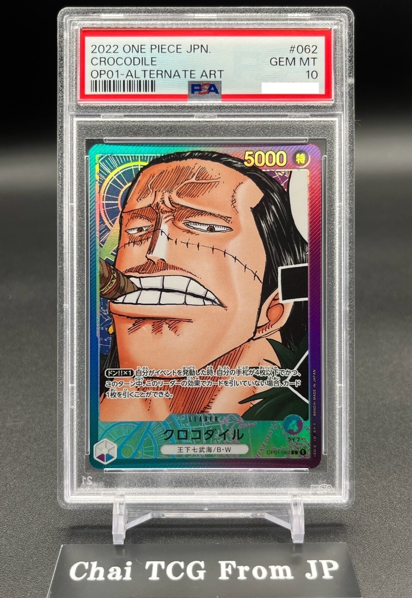 PSA 10 Crocodile OP01-062 Alt Art Leader Romance Dawn ONE PIECE