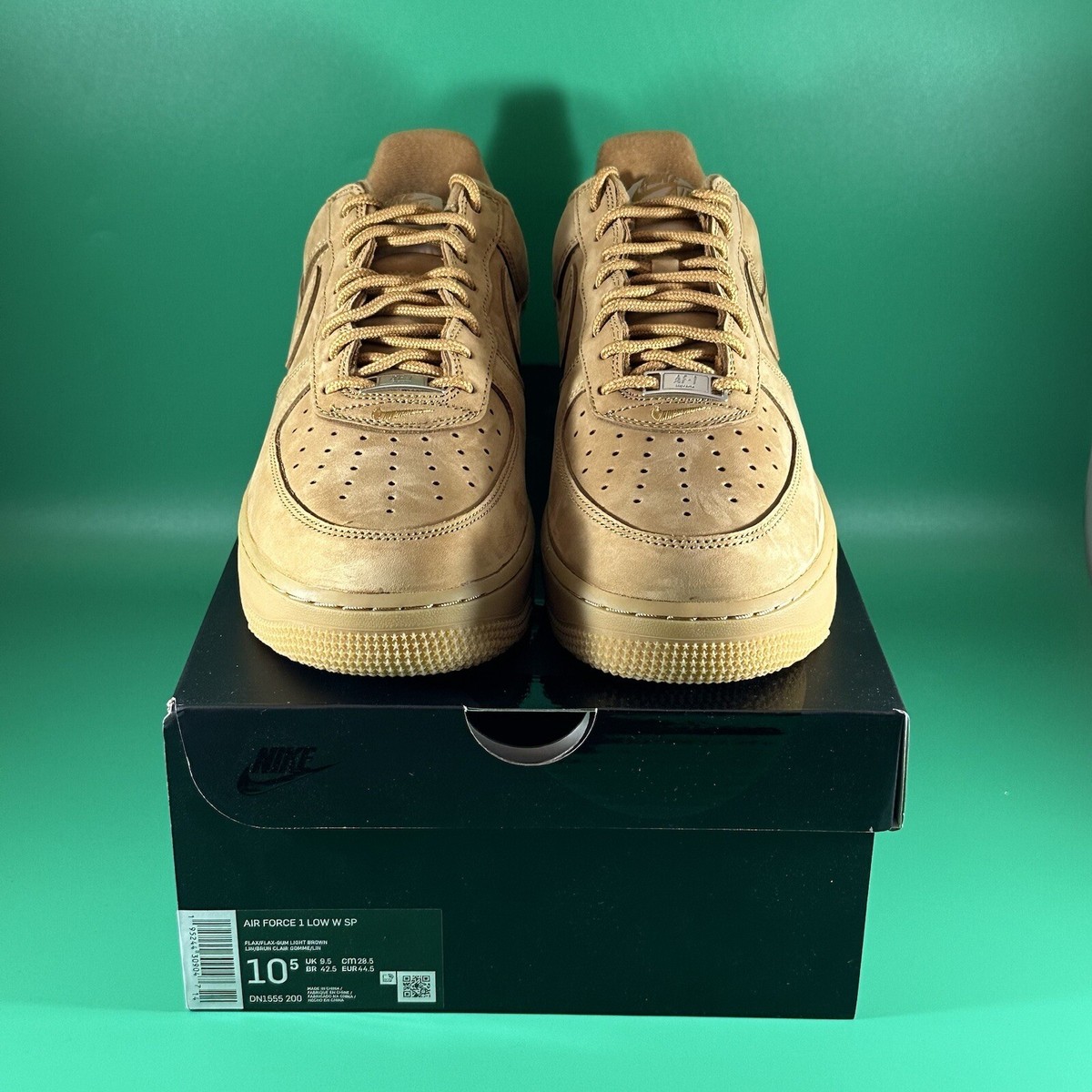 Size 10.5 - Nike Air Force 1 Low SP x Supreme Wheat 2021 - DN1555