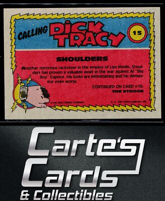 Shoulders 1990 Topps Dick Tracy Movie #15 Stig Eldred | eBay