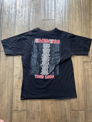 Vintage EMINEM 2000 Concert Tour Hip Hop Rap Double Sided Shirt