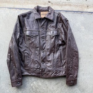 Gap Leather Trucker Jacket | eBay