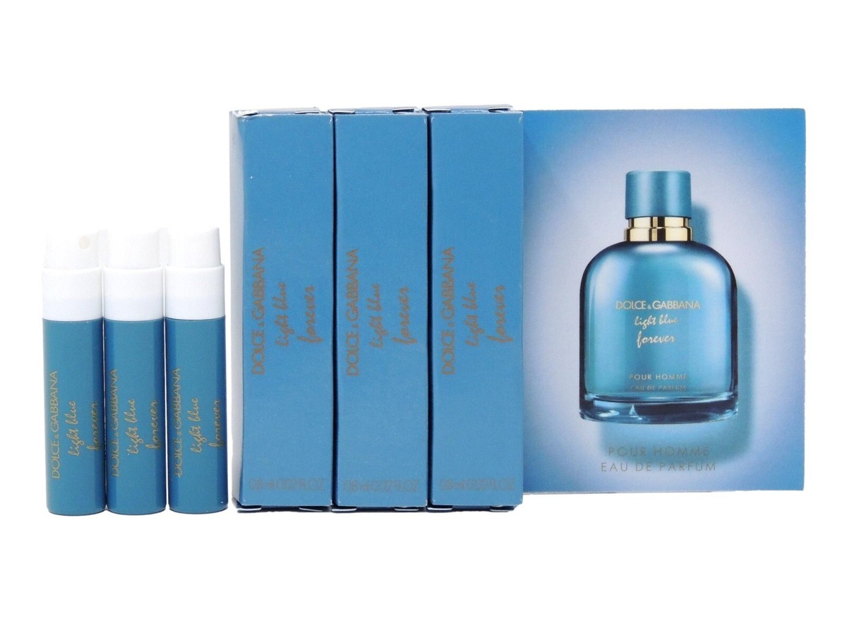 D&G LIGHT BLUE FOREVER POUR HOMME EDP .8ml .02fl oz x 3 COLOGNE