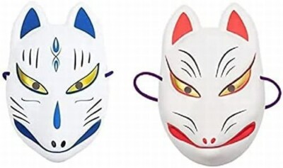BABYMETAL white ＆ Blue Kitune fox Mask ×2Set Omen Traditional