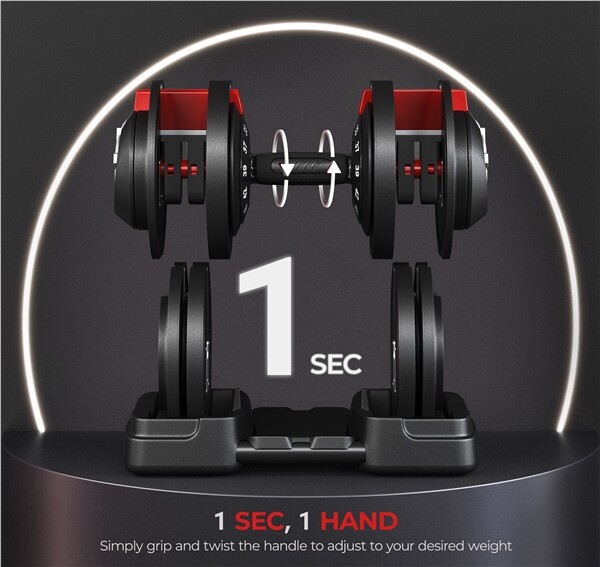 Adjustable Dumbbell Set 28lb/40lb/52.5lb/90lb Weight Dumbbells