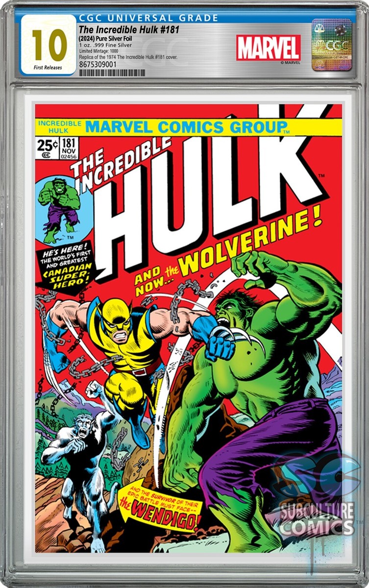 MARVEL COMICS - INCREDIBLE HULK #181 - SILVER FOIL CGC 10 GEM MINT