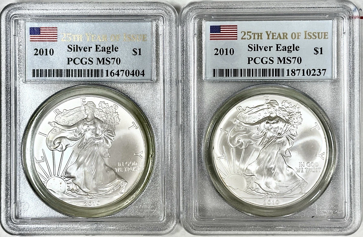 American Eagle MS 70 Graded 2010 Silver Bullion Coins for sale | eBay