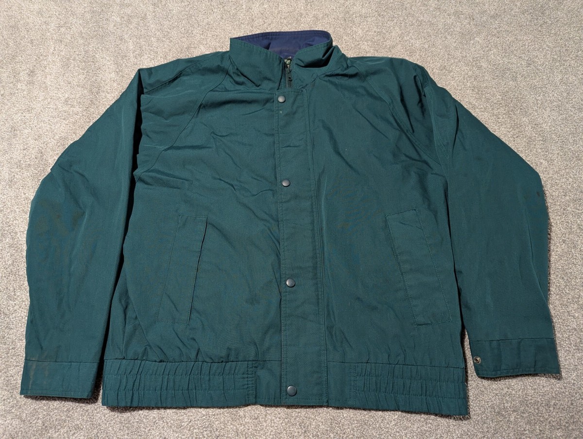 Vintage Field & Stream Jacket Mens Large Green Flannel Lined
