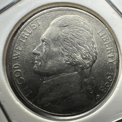 1998 P Error Jefferson Nickel. DDO/DDR. Grease Error, Letters