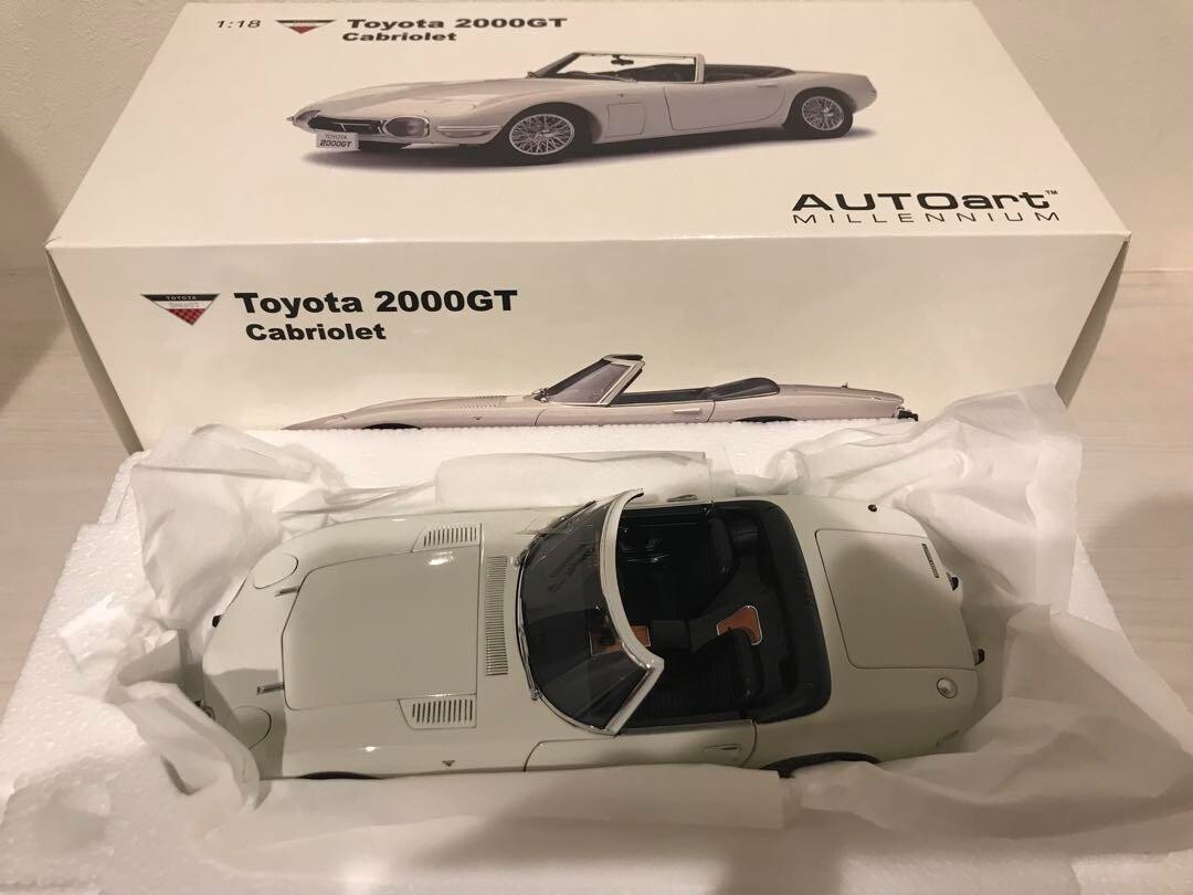 AUTO art MILLENNIUM 1/18 TOYOTA 2000GT White Miniature Scal bond