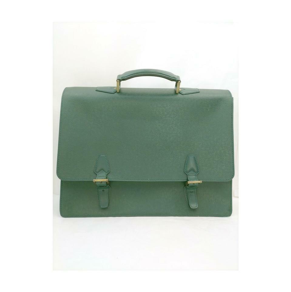 Louis Vuitton Green Taiga Leather Porte Documents Tashkent Attache