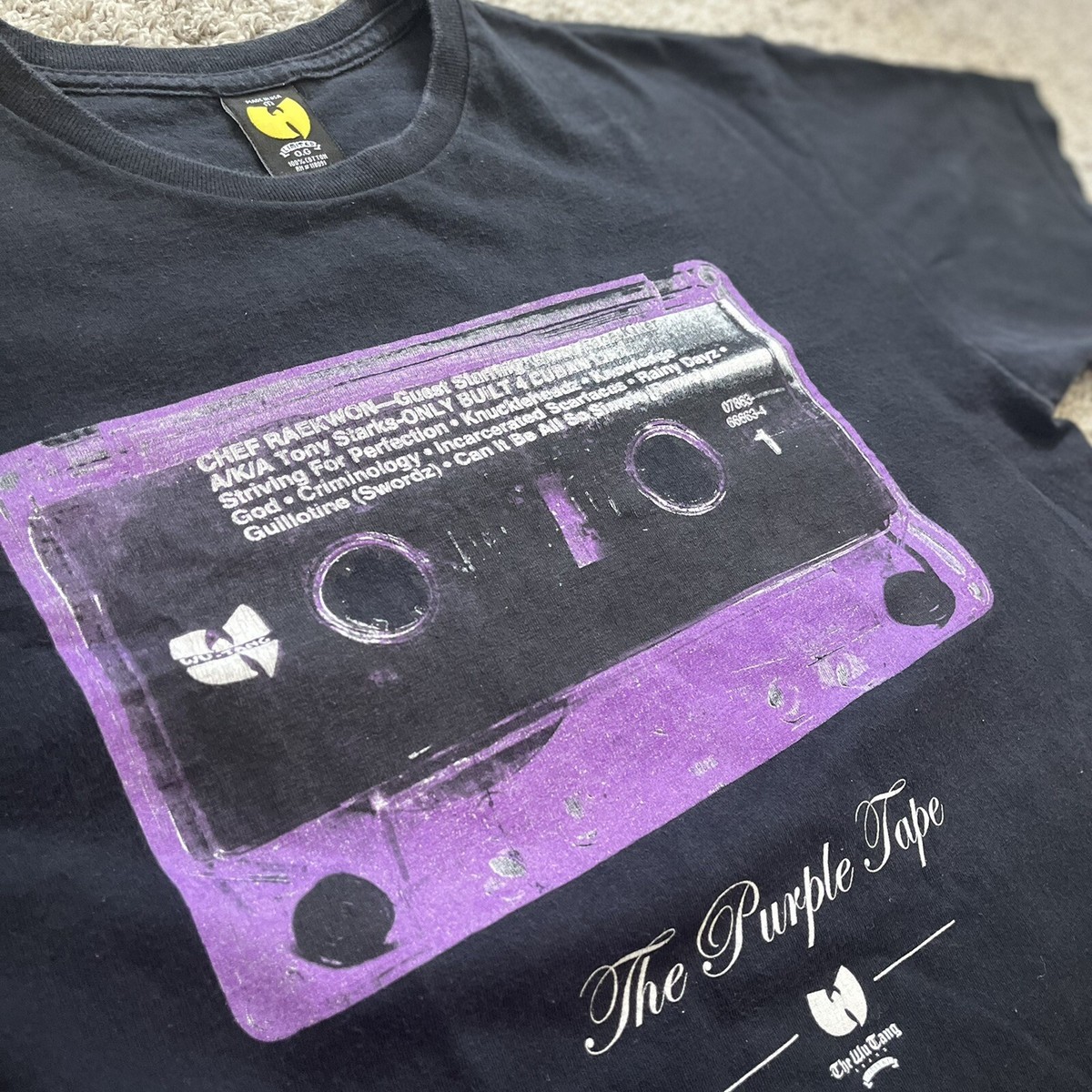 🟣 Wu-Tang Shirt Size Medium Raekwon Purple Tape Rare OB4CL