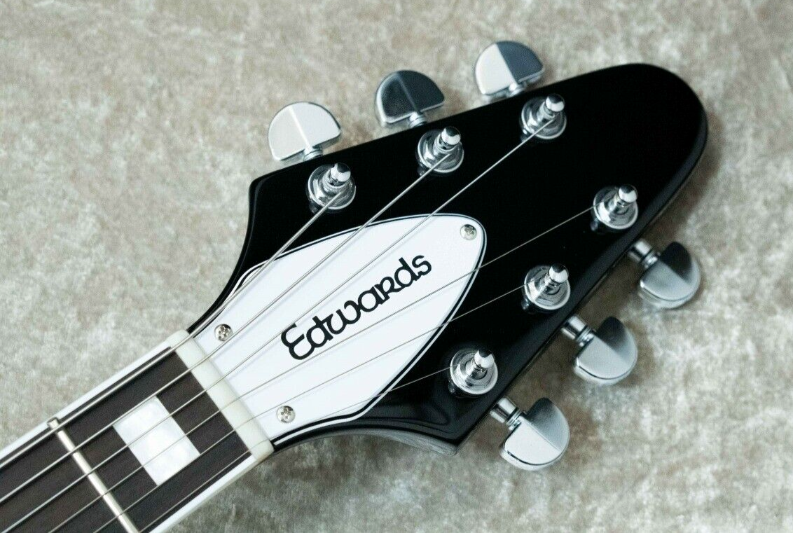 EDWARDS E-FV-LTD Flying V type Black Electric Guitar From Japan | eBay