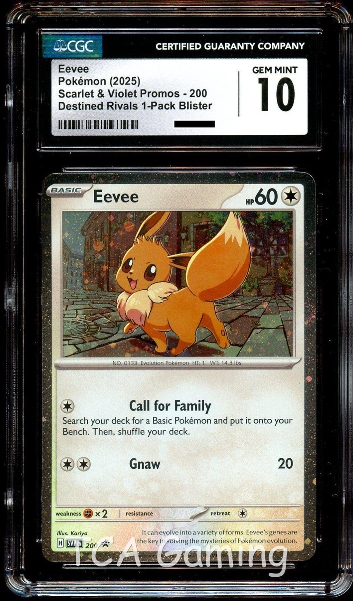 CGC 10 GEM MINT Eevee 200 SVP Black Star COSMOS HOLO PROMO SVP200