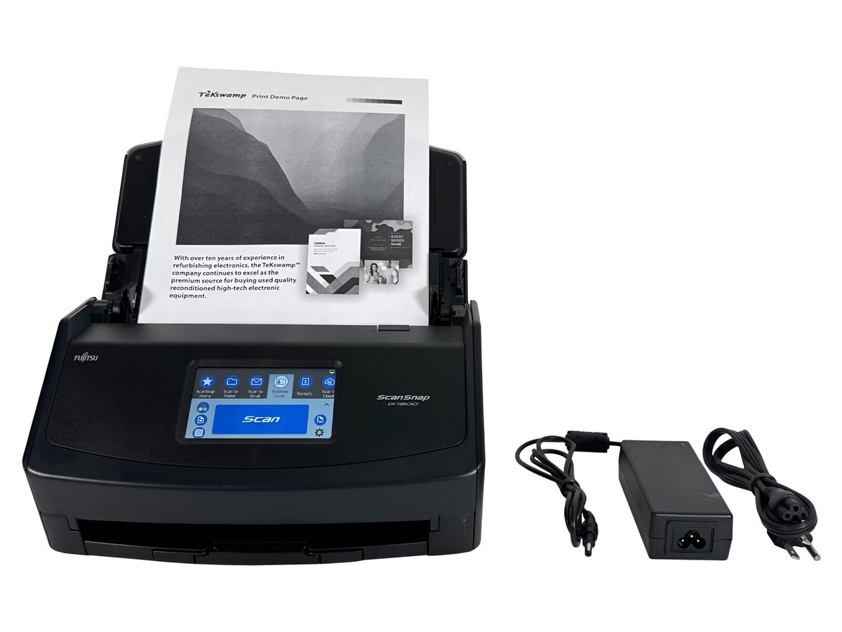 Fujitsu ScanSnap iX1500 Color Duplex Touch Screen Document Scanner