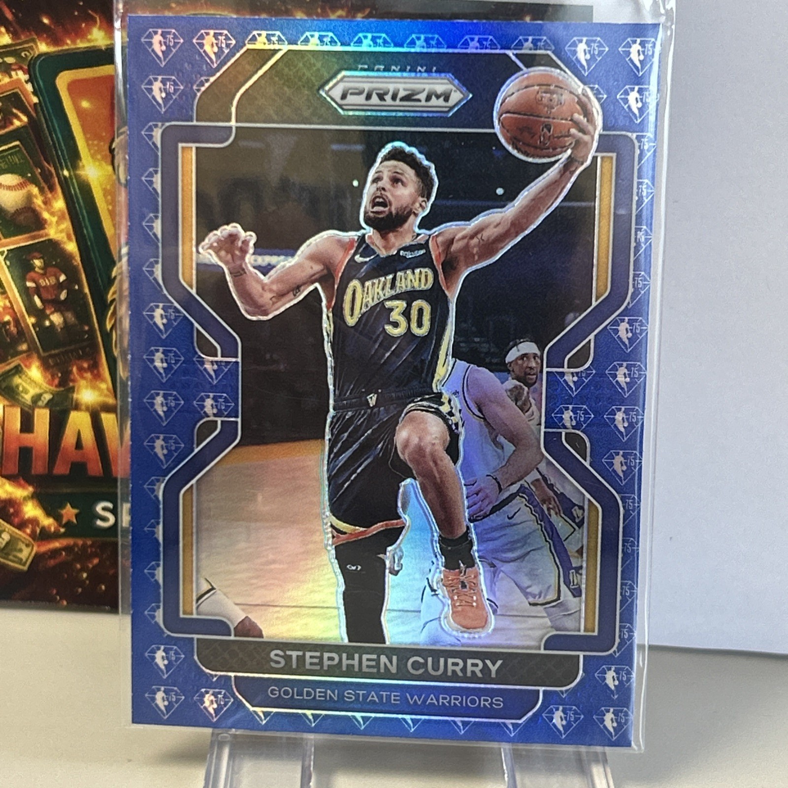 Stephen Curry 2021 Prizm #154 Blue NBA 75th Anniversary Price