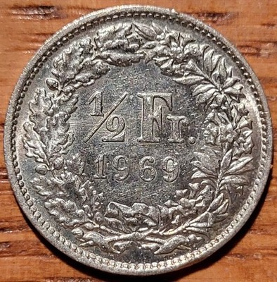 1969 Switzerland 1/2 Franc Coin N11 | eBay
