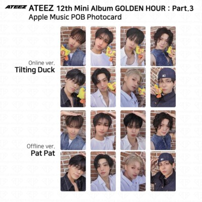 ATEEZ 12th Mini Golden Hour Part.3 Applemusic POB Photocard KPOP K