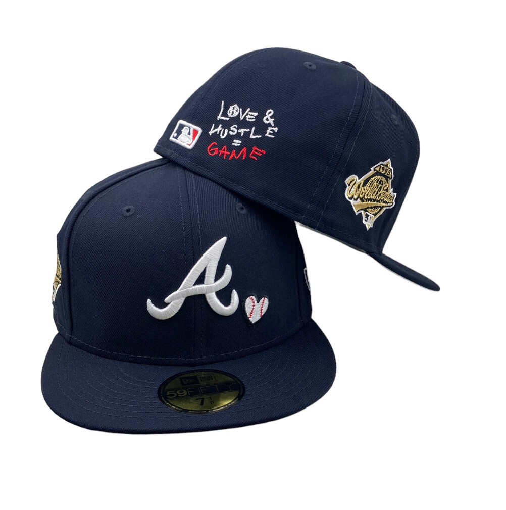 Atlanta Brave Team Heart World Series Navy New Era 59fifty Fitted