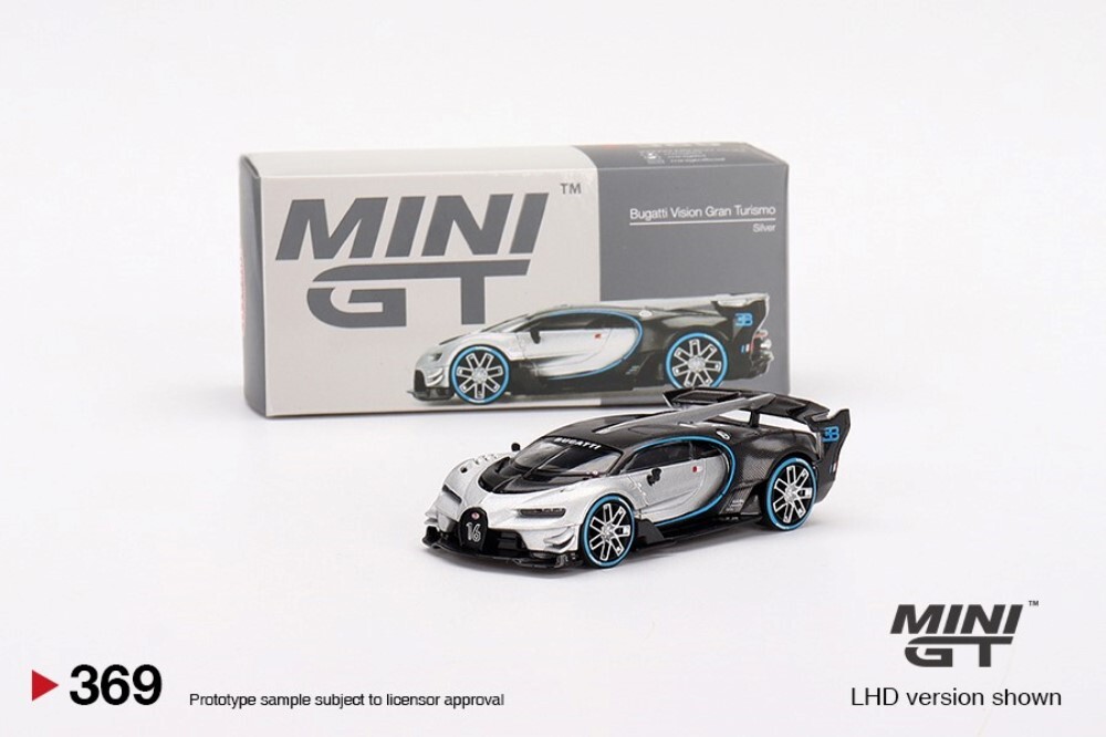 Mini GT 1:64 Bugatti Vision Gran Turismo Silver MGT00369 Limited