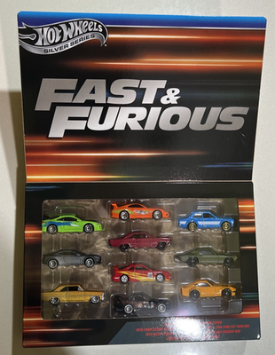 NEW 2025 Hot Wheels Silver Series Fast & Furious 10 Car Pack Box
