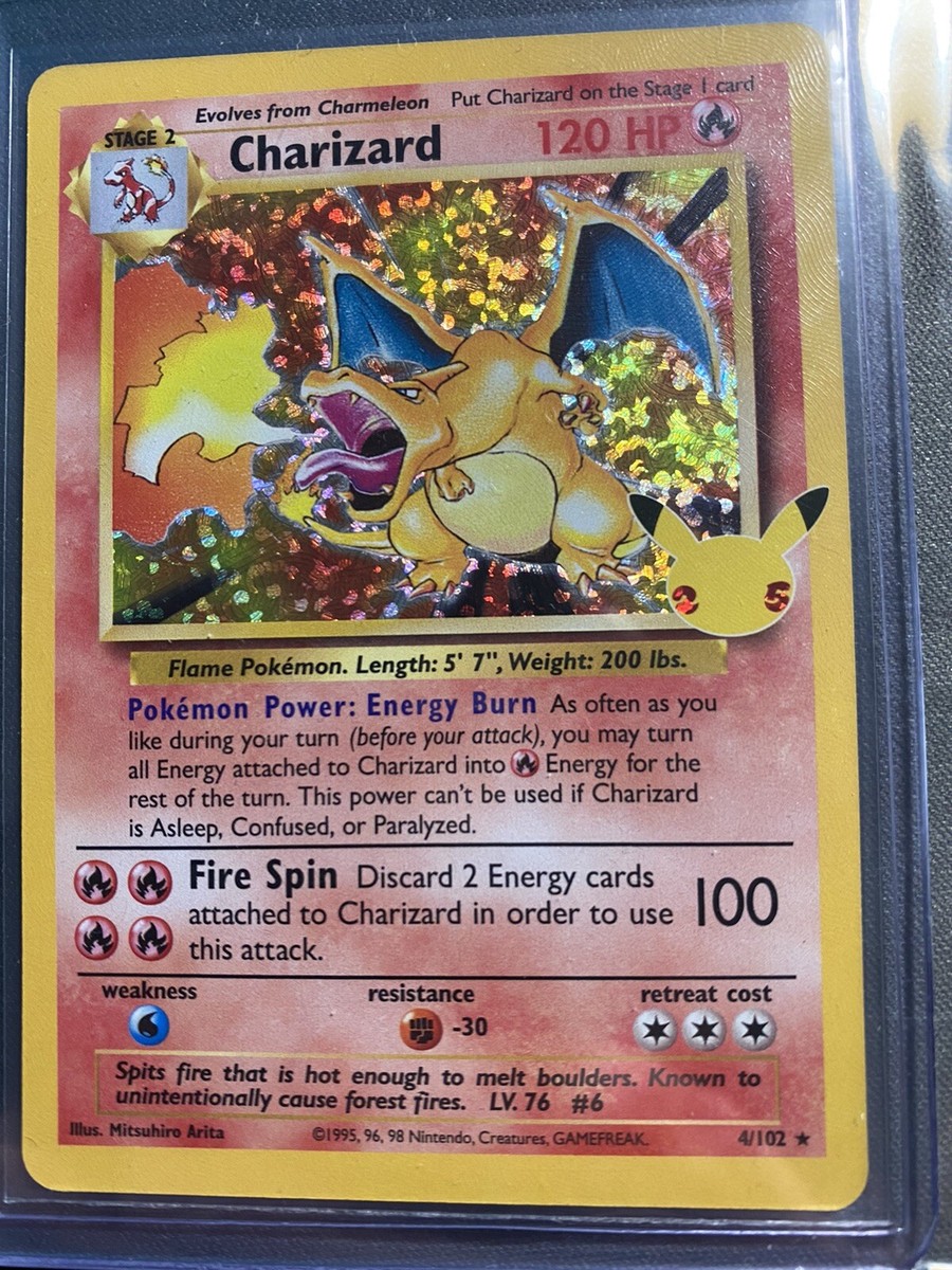 🔥Charizard Pokemon Celebrations 25th Anniversary 4/102 Holo Rare