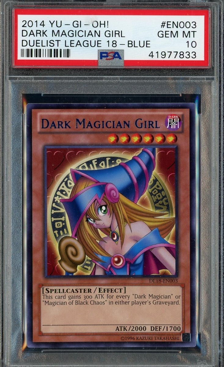 YuGiOh Dark Magician Girl DL18-EN003 *BLUE TEXT* PSA 10 GEM MINT