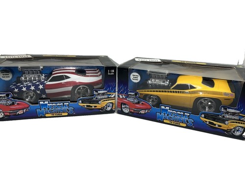 Muscle Machines '70 Cuda Pink With Flames 1:18 Scale New In Box | eBay