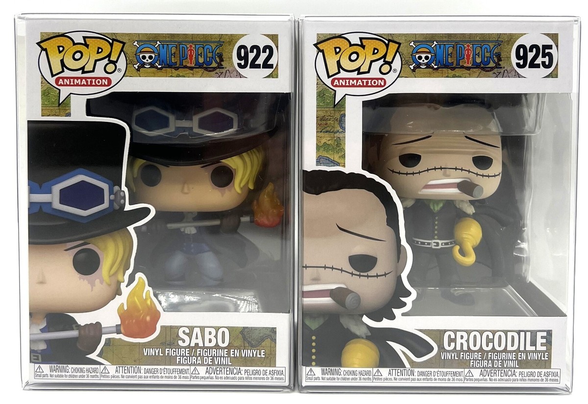 Funko Pop! One Piece Sabo #922 & Crocodile #925 Set of 2 with POP
