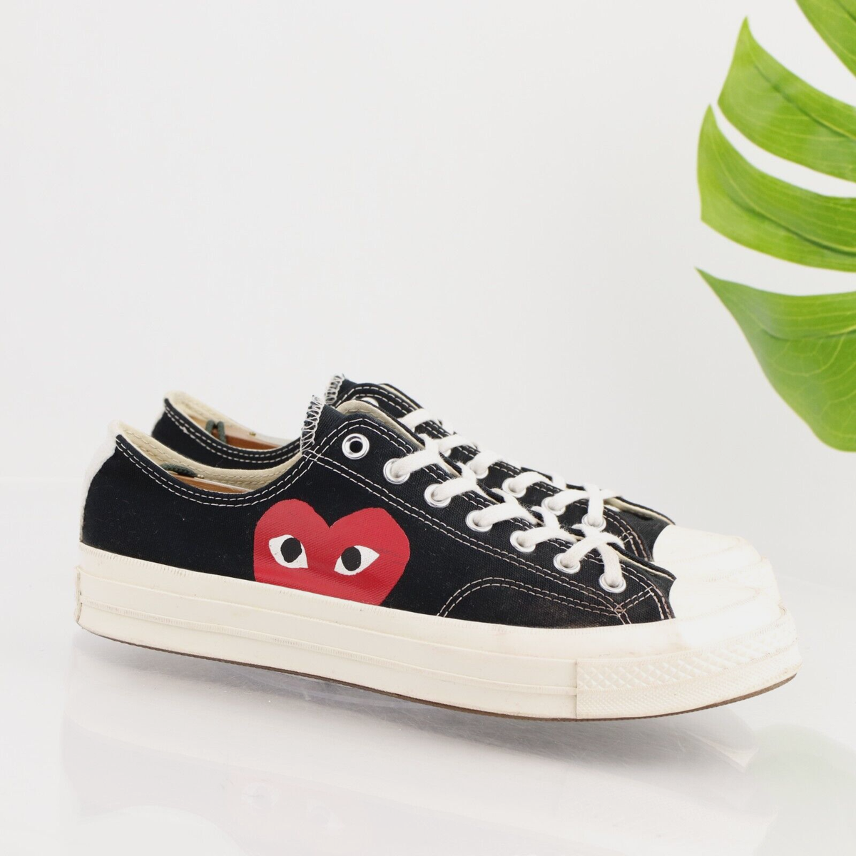 Converse Comme des Garcons PLAY Mens Sneaker Size 10 Black Canvas