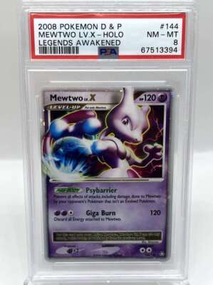 Mewtwo LV X 144/146 DP Legends Awakened Holo Pokemon TCG Card PSA