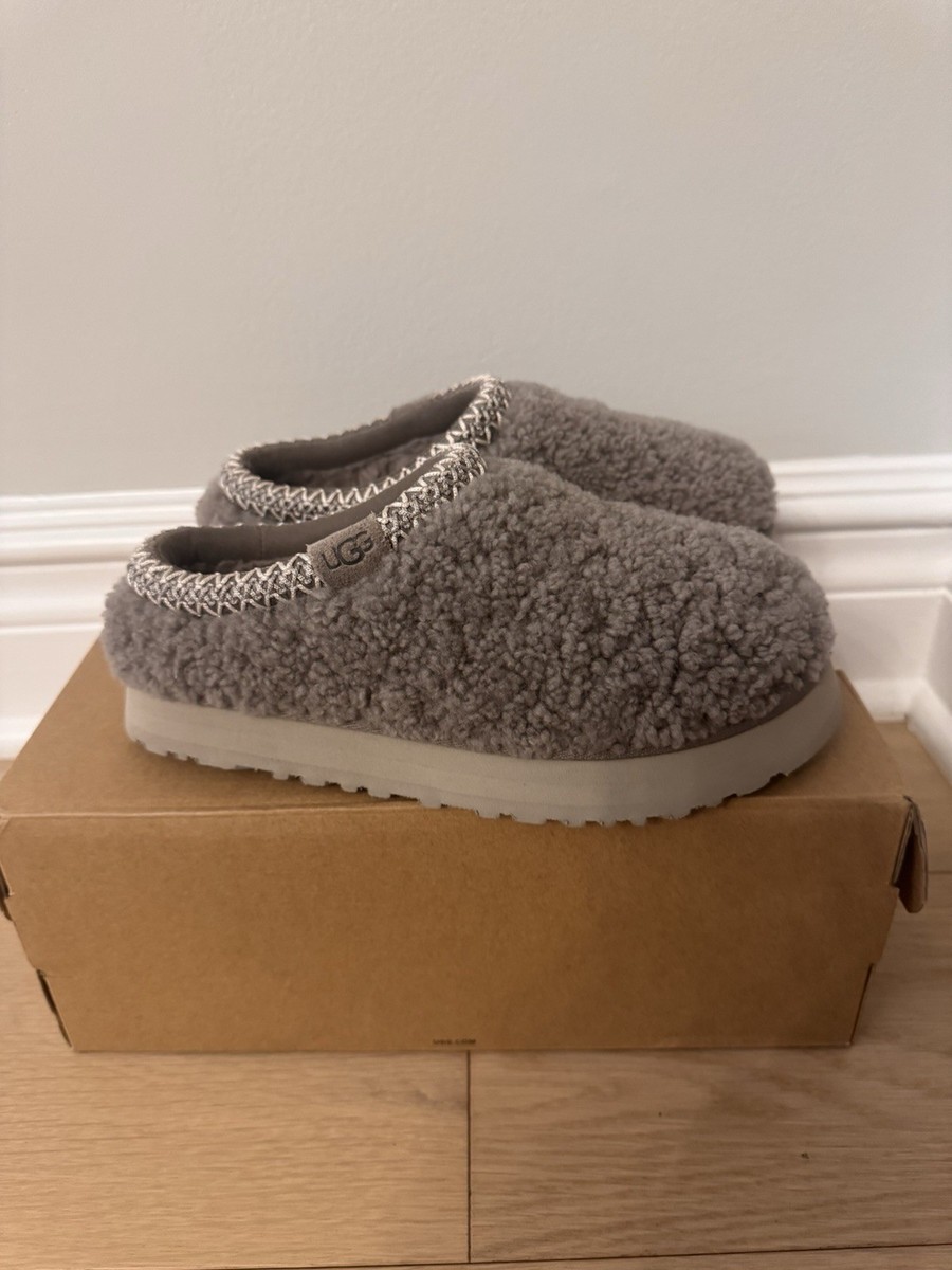 New Authentic Ugg Maxi Curly Tazz Smoke Plume Kids Sz 2 K1167810k