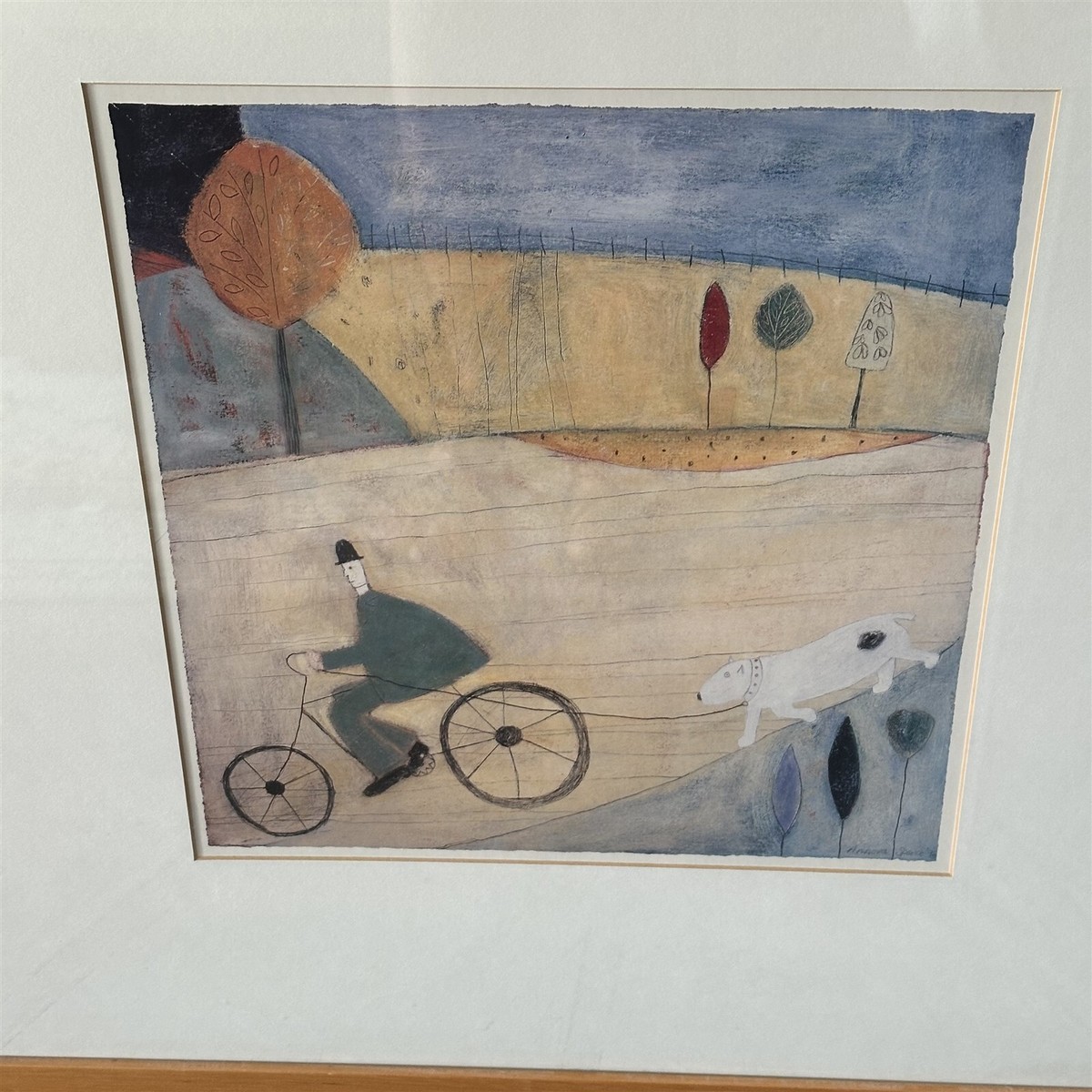 Framed Annora Spence Print Walking the Dog | eBay