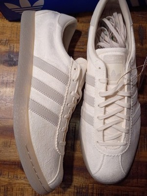 Mens Adidas Tobacco Gruen Premium Suede Shoes Cream White Bliss