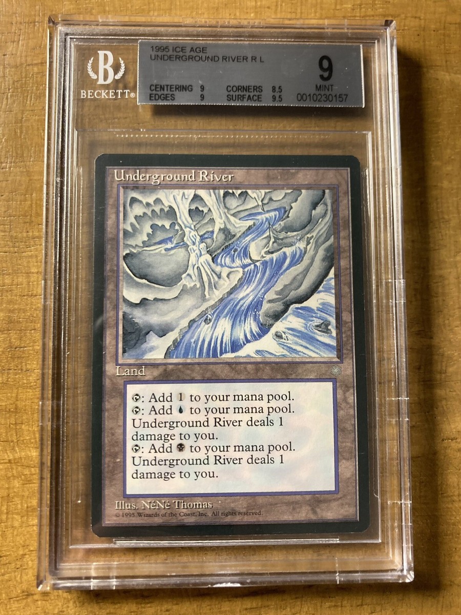 MTG ✨UNDERGROUND RIVER ✨Ice Age BGS 9 MINT 1995 RARE Multi Mana