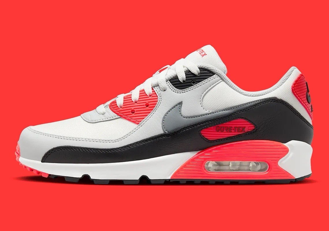 Nike Air Max 90 GTX Infrared Gore-Tex White Grey Red FD5810-101