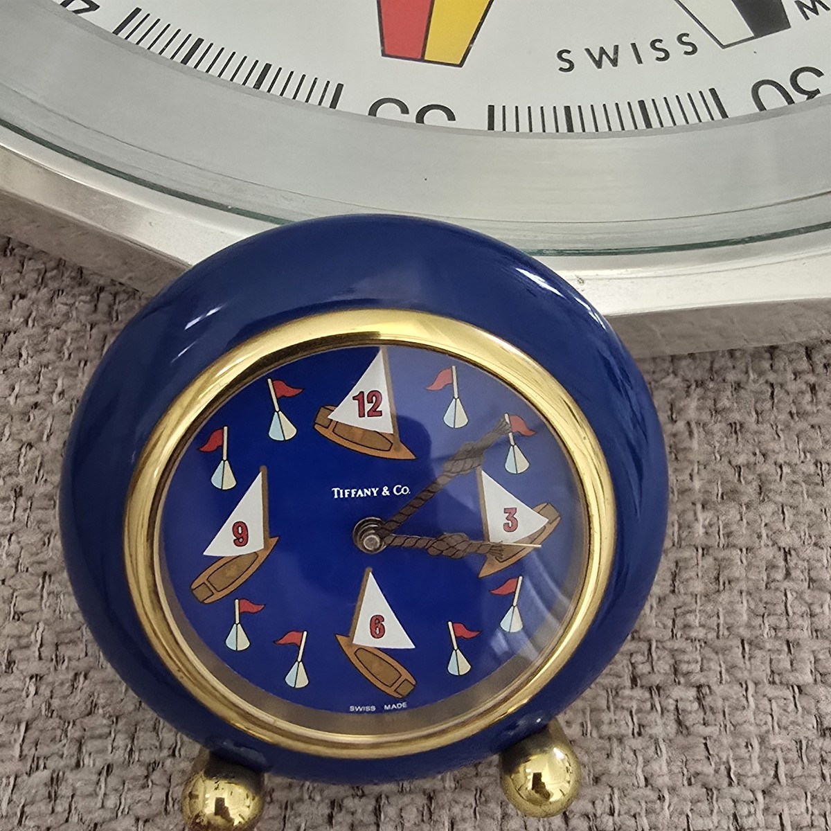 Tiffany & Co. Desk Clocks Travel Alarm,Office Clock original swiss