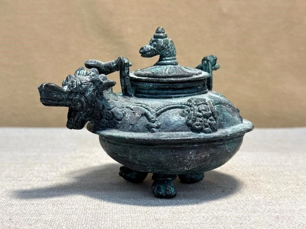 青铜龙印第安纳中国古董香炉| eBay