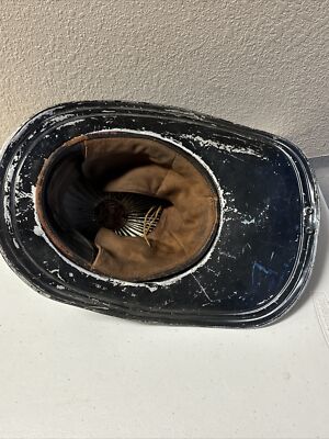 Vintage Cairns & Bro Metal Leather Firefighter Department Helmet