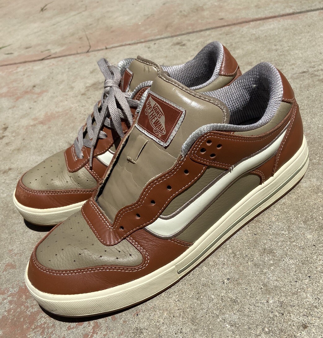 Vtg 90s VANS Shoes Sz 9 Japan Genuine 880001 Rare Old Skool Brown