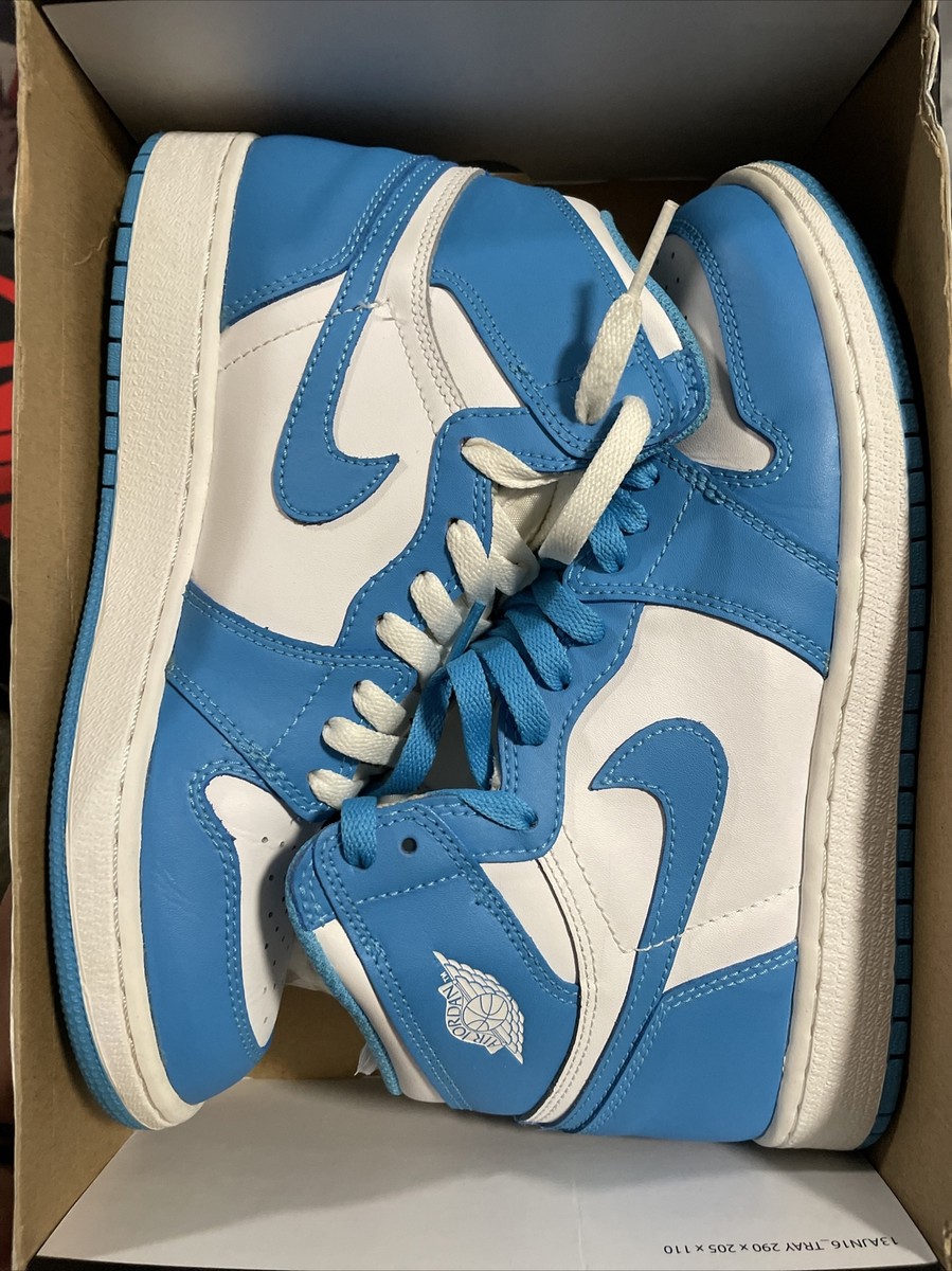 2015 Nike Air Jordan 1 Retro High OG BG GS Powder Blue UNC 575441