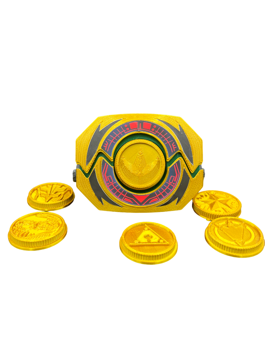 3D Printed Tommy Oliver Master Morpher with 6 Power Coins - Power