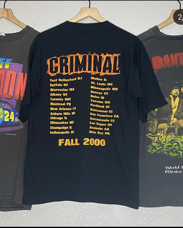 VINTAGE EMINEM CRIMINAL TOUR SHIRT DSWT NWT DS RARE RAP TEE