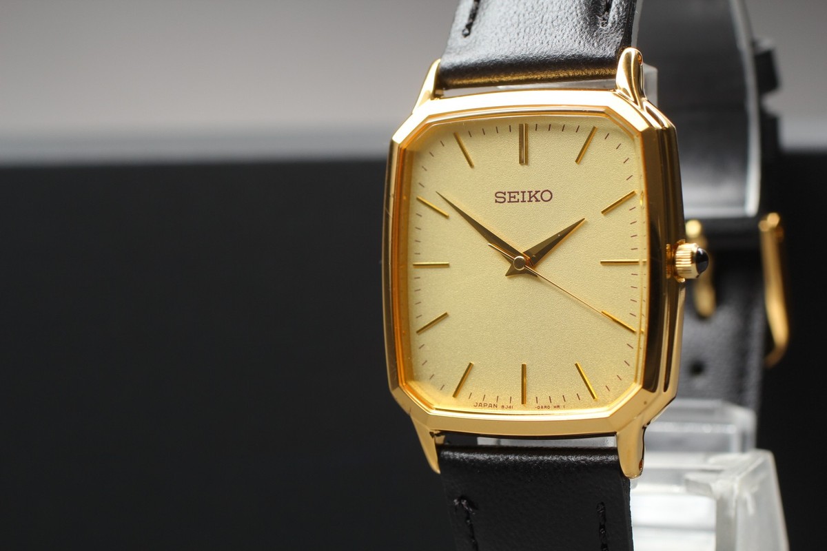 2007 N MINT Seiko Dolce 8J41-0AK0 SACM154 Gold Tank HAQ Quartz
