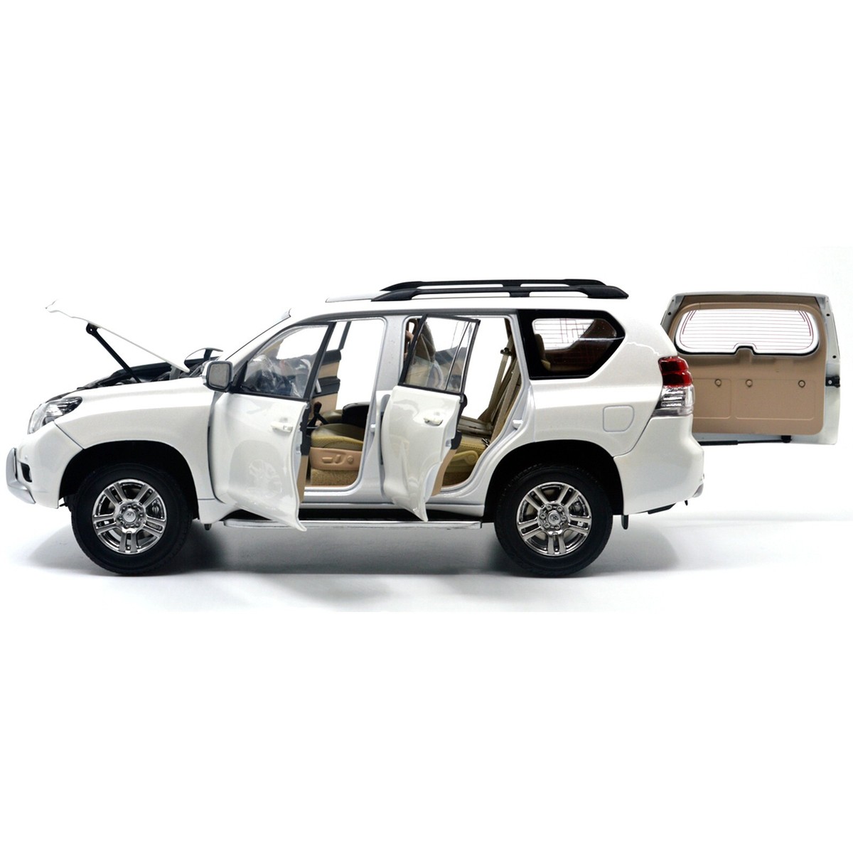 1:18 1/18 Toyota Land Cruiser Prado no decal White Diecast Metal